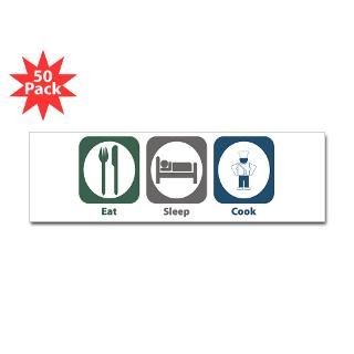 Eat Sleep Cook Bumper Sticker (50 pk)