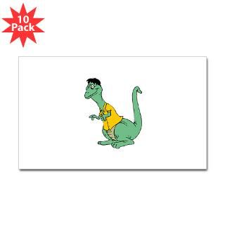Goofy Dinosaur Rectangle Sticker 10 pk)