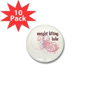 Weight Lifting Babe Mini Button (10 pack)