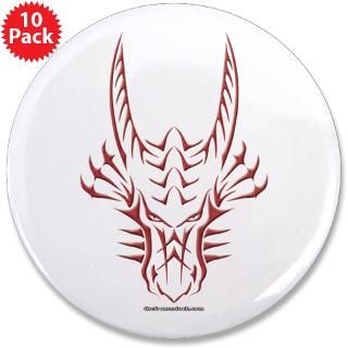 Red Dragon Head 3.5 Button (10 pack)