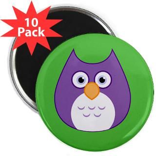 Purple Owl 2.25 Magnet (10 pack)