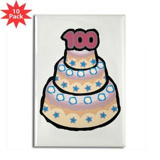 100th Birthday Rectangle Magnet (10 pack)
