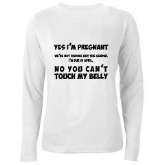 April Baby Surprise, Funny Maternity T Shirt by TheCafeMarket