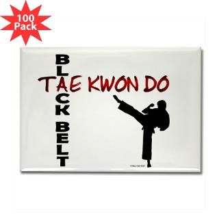 tae kwon do black belt 2 rectangle magnet 100 pac $ 174 99
