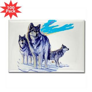howling wolf rectangle magnet 100 pack $ 189 99