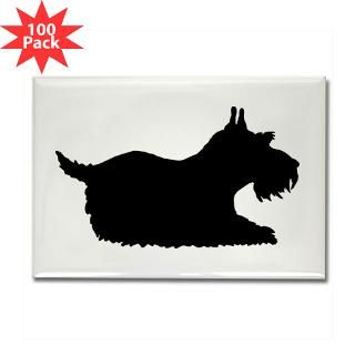 schnauzer silhouette rectangle magnet 100 pack $ 188 99