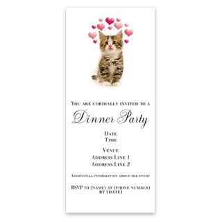 Funny Kitten Valentines Day Card Invitations by Admin_CP2220218