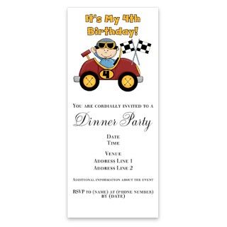 Race Car 4th Birthday Invitations by Admin_CP1147651