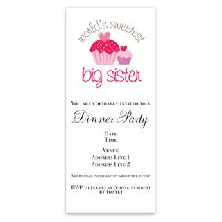 worlds sweetest big sister Invitations by Admin_CP4212587