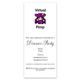 Virtual Pimp Ash Grey Invitations by Admin_CP5910193