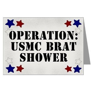  Air Force Greeting Cards  USMC BRAT SHOWER INVITATIONS (Pk of 10