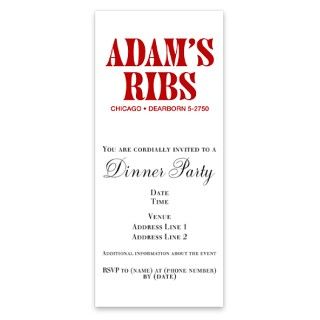 Adams Ribs of Chicago T shirt Invitations by Admin_CP1323582