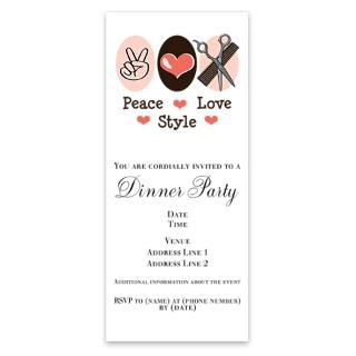 Peace Love Style Hairstylist Invitations by Admin_CP8437408