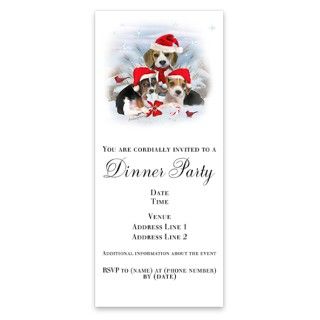 Beagle puppies Christmas Scen Invitations by Admin_CP6222460