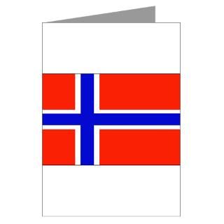 Norway Norwegian Blank Flag Greeting Cards (Packag for