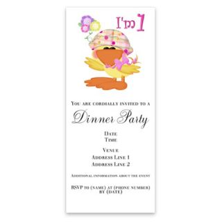 1st birthday baby girl duck Invitations by Admin_CP49581  506857732