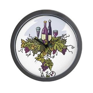 Fruit Gifts  Fruit Living Room  COUPLE BOTTLES OF WINE Wall Clock
