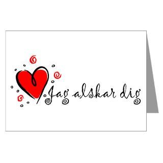 Love You [Swedish] Greeting Cards (Package of for