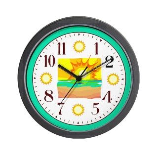 Baby Gifts  Baby Living Room  Sunset Ocean Wall Clock