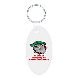 800 LEATHERNECK Aluminum Oval Keychain for