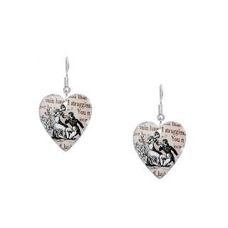 Austen Gifts  Austen Jewelry  Jane Austen Gift Earring Heart Charm