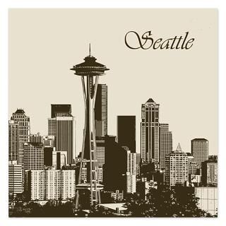 Seattle Skyline Invitations  Seattle Skyline Invitation Templates