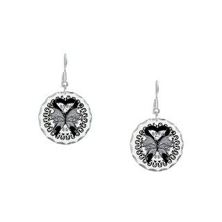 Awareness Gifts  Awareness Jewelry  Black Butterfly Ribbon Earring
