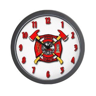 911 Gifts  911 Living Room  Fire Department Wall Clock