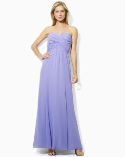 Lauren Ralph Lauren Strapless Crisscross Gown