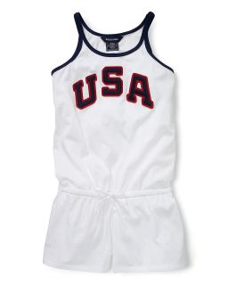 Ralph Lauren Childrenswear Girls Team USA Olympic Romper   Size S XL