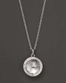 Necklace in Clear Quartz with Diamonds, .12 ct. t.w.