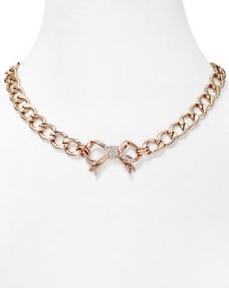 Juicy Couture Pave Bow Starter Necklace, 16