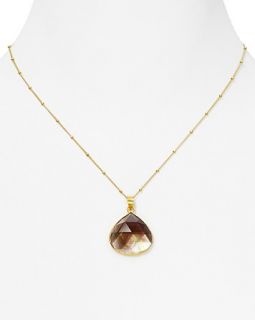 Leets Chocolate Mother of Pearl Pendant Necklace, 16