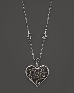 Mischka Brown Diamond Heart Pendant Necklace, 18