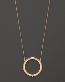 Gold Petite Eternity Necklace with Diamond, 18