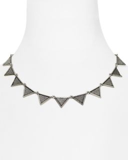 1960 Crosshatched Triangle Collar Necklace, 18