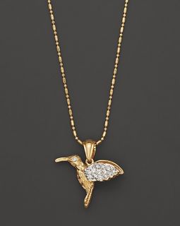 Hummingbird Pendant in 14K Yellow Gold, 0.20 ct. tw.