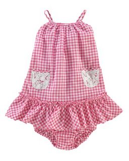 Lauren Childrenswear Infant Girls Gingham Dress   Sizes 9 24 Months