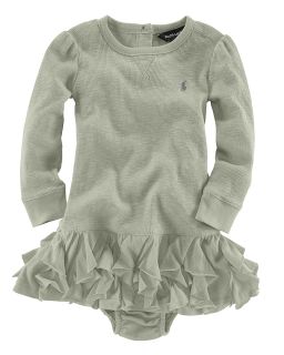 Lauren Childrenswear Infant Girls Ruffle Dress   Sizes 9 24 Months