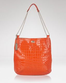 DKNY Patent Croco Shopper