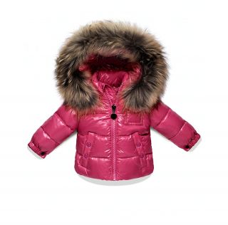 Girls Shiny Fur Trim Down Jacket   Sizes 9 24 Months