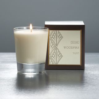 Illume Woodfire Boxed Glass Candle