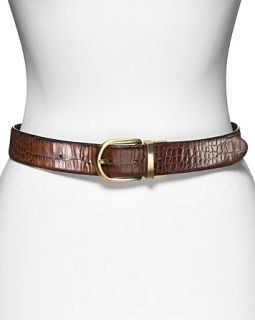 Ralph Lauren Croco Leather Reversible Belt, 1.25W