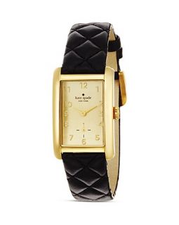 Quilted Black Cooper Grand Strap Watch, 25 x 38mm