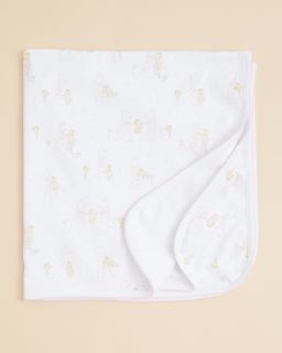 Infant Girls Huggy Bear Print Blanket   29 x 27”