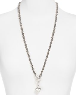 Silver Chunky Link Charm Catcher Necklace, 28