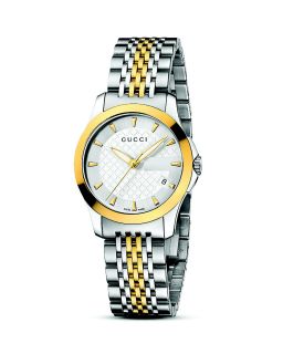 Gucci G Timeless Stainless Steel and 18K Gold Watch, 27mm