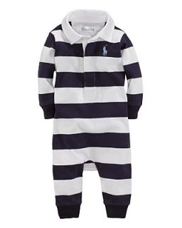 Ralph Lauren Childrenswear Infant Boys Striped Rugby Coverall   Sizes