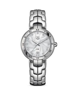 TAG Heuer Link Watch with Diamond Markers, 34.5mm