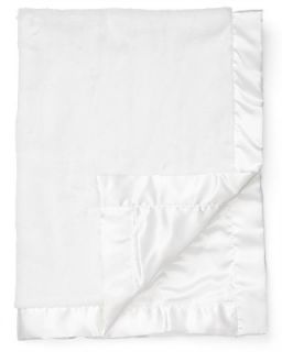 Little Me Infant Unisex White Plush Blanket   30 x 40